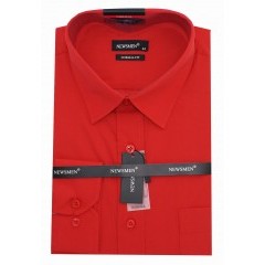  Newsmen Langarm Hemd - Rot Comfort Fit