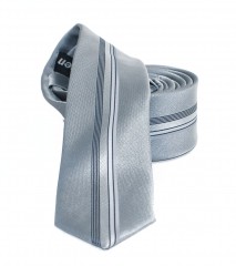          NM Slim Krawatte - Silber gestreift 