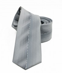          NM Slim Krawatte - Grau gemustert Gestreifte Krawatten
