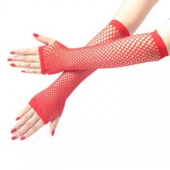 Damen Netzhandschuhe lang, fingerlos - Rosa Damen Handschuhe,Winterschal