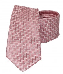          NM Slim Krawatte - Lachsrosa Kleine gemusterte Krawatten