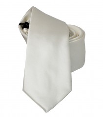          NM Slim Krawatte - Ecru Unifarbige Krawatten