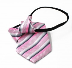   Kinderkrawatte - Rosa gestreift Kinder Krawatte