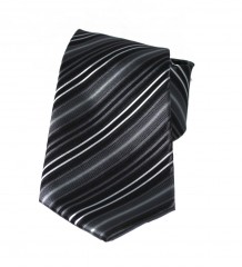 Classic Premium Krawatte - Schwarz gestreift Gestreifte Krawatten