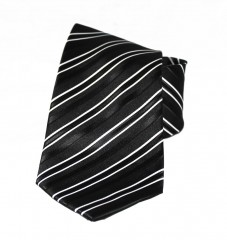 Classic Premium Krawatte - Schwarz gestreift 