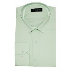 Daniel Figaro Slim Langarm Hemd - Hellgrün Einfarbige Hemden