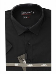               Newsmen Slim Kurzarmhemd - Schwarz Slim/Smart Fit