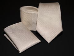Premium Krawatte Set - Ecru Kleine gemusterte Krawatten