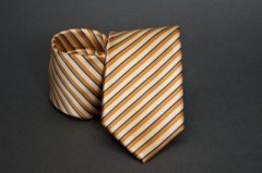 Rossini Krawatte - Orange Gestreift Gestreifte Krawatten