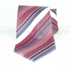 Classic Premium Krawatte -Lachs-Weiß Gestreift 