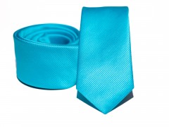  Rossini Slim Krawatte - Türkis Unifarbige Krawatten