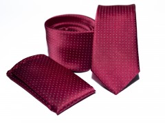       Rossini Slim Krawatte Set - Dunkelrot Sets