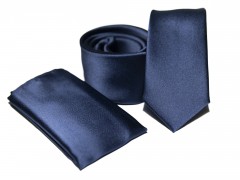       Rossini Slim Krawatte Set - Blau 