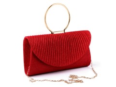 Clutch mit Lurex - Rot Damen Tasche, Geldbörse, Gürtel