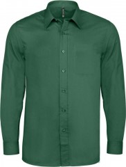 Popeline Comfort fit Hemd langarm - Grün Einfarbige Hemden