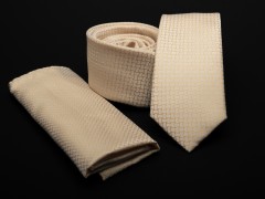       Rossini Slim Krawatte Set - Beige 