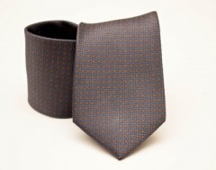 Premium Seidenkrawatte - Grau-Orange Gepunktet Kleine gemusterte Krawatten
