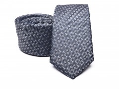 Rossini Slim Krawatte - Blau-grau Kleine gemusterte Krawatten