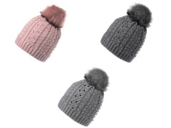 Wintermütze für Mädchen mit Perlen und Pompon Kinder Schals, Mützen,Handschuhe