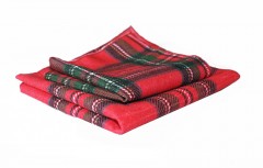                     Einstecktuch aus 100% Baumwolle Vater-Sohn - Royal Stewart tartan 