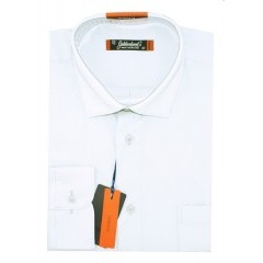 Goldenland Langarm Hemd - Weiß Einfarbige Hemden