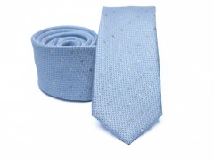 Rossini Slim Krawatte - Hellblau gepunktet Kleine gemusterte Krawatten