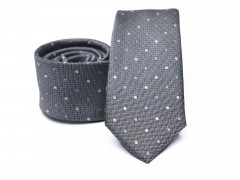 Rossini Slim Krawatte - Grau gepunktet Kleine gemusterte Krawatten