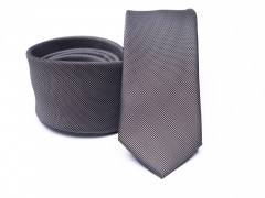 Rossini Slim Krawatte - Grau Unifarbige Krawatten
