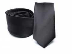 Rossini Slim Krawatte - Schwarz Unifarbige Krawatten