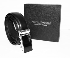   Marco Sergioni Extra Ledergürtel - Schwarz Gürtel