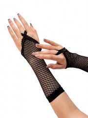 Damen Netzhandschuhe lang, fingerlos Damen Handschuhe,Winterschal