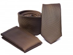       Rossini Slim Krawatte Set - Braun Sets