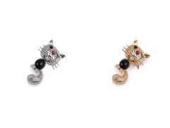              Brosche Katze Brosche, Reversnadel