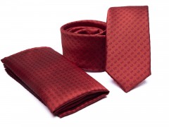       Rossini Slim Krawatte Set - Rostfarbe Kleine gemusterte Krawatten