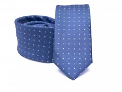  Rossini Slim Krawatte - Blau gepunktet Kleine gemusterte Krawatten