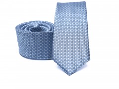  Rossini Slim Krawatte - Blau kariert Kleine gemusterte Krawatten