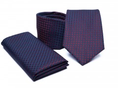 Premium Krawatte Set - Blau-rot gemustert Sets