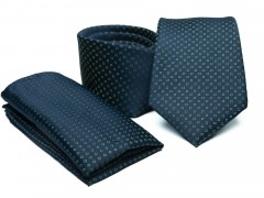 Premium Krawatte Set - Dunkelblau Gemusterte Krawatten