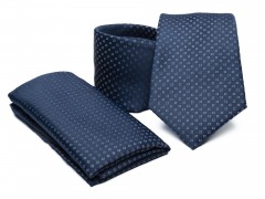 Premium Krawatte Set - Dunkelblau Gemusterte Krawatten