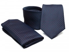 Premium Krawatte Set - Schwarz gepunktet 