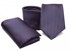 Premium Krawatte Set - Lila gepunktet Sets