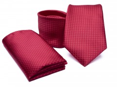 Premium Krawatte Set - Rot gepunktet Sets