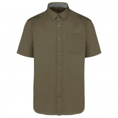        Comfort fit langarm Hemd - Khaki Comfort Fit