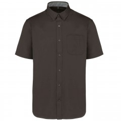        Comfort fit langarm Hemd - Dunkelgrau Einfarbige Hemden