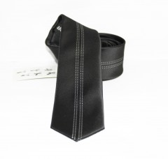          NM Slim Krawatte - Schwarz gestreift Gestreifte Krawatten