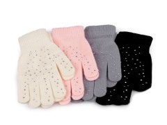     Strickhandschuhe für Damen/Mädchen mit Steinchen Kinder Schals, Mützen,Handschuhe