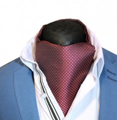 Cravat Ascot Krawatten für Männer - Bordeaux gemustert 