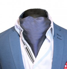 Cravat Ascot Krawatten für Männer - Blau gepunktet 