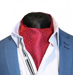 Cravat Ascot Krawatten für Männer - Rot gemustert Krawatten für Hochzeit