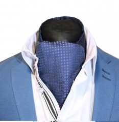 Cravat Ascot Krawatten für Männer - Blau gemustert Spezialität